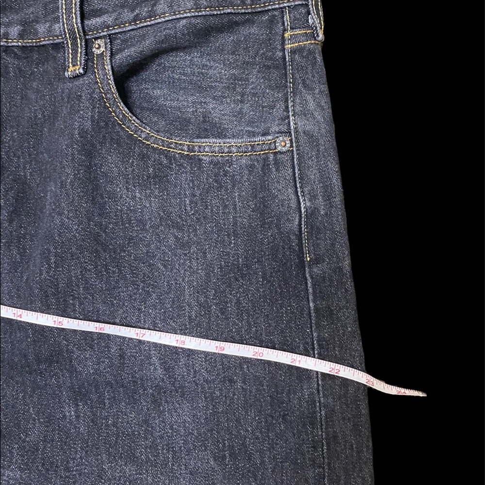 LEVI’S 501 Button Fly Straight Leg Blue Jeans Men's Size 38 x 32 Dark Wash Black - Picture 6 of 11